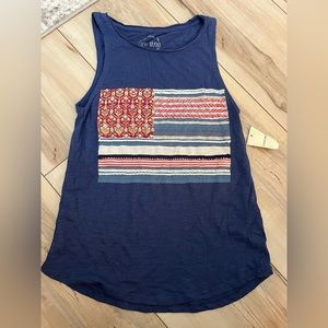 Lucky Brand Flag Tank Top.  Ladies xs.  New with tags.
